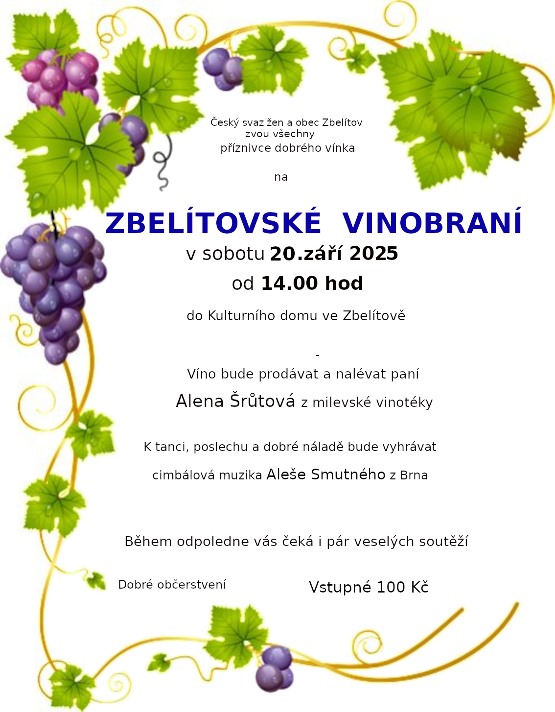 Pozvánka na vinobraní